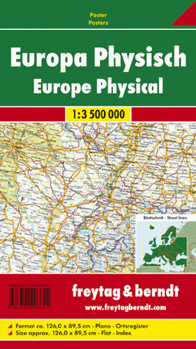 EUROPA - FYZICKA MAPA 1:3 500 000