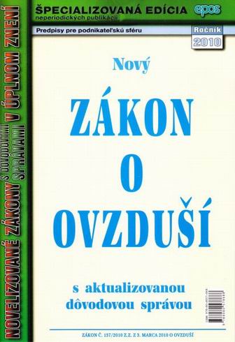 NOVY ZAKON O OVZDUSI S AKTUALIZOVANOU DOVODOVOU SPRAVOU