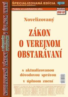 10/12 NOVELIZOVANY ZAKON O VEREJNOM OBSTARAVANI