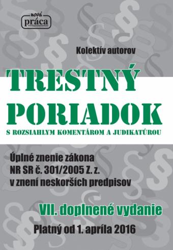 TRESTNY PORIADOK S ROZSIAHLYM KOMENTAROM A JUDIKATUROU